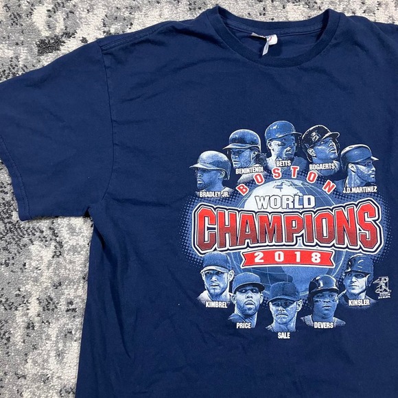 Boston‎ Redsox 2018 MLB World Series Champions Roster T-shirt - Picture 2 of 5